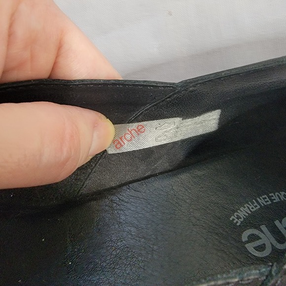 Arche France Slip On Wedge Black Nubuck Shoes Pumps Size 9.5‎ US 40 EU Comfort - Picture 5 of 16